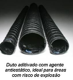 Duto aditivado com agente antiestático, ideal para áreas com risco de explosão