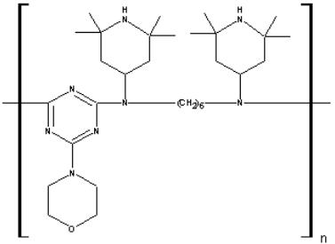 Estrutura química de uma HALS