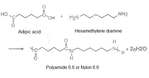 Chemical structure of Polyamide 6.6