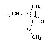 Chemical structure of PMMA